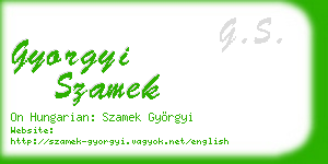 gyorgyi szamek business card