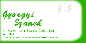 gyorgyi szamek business card